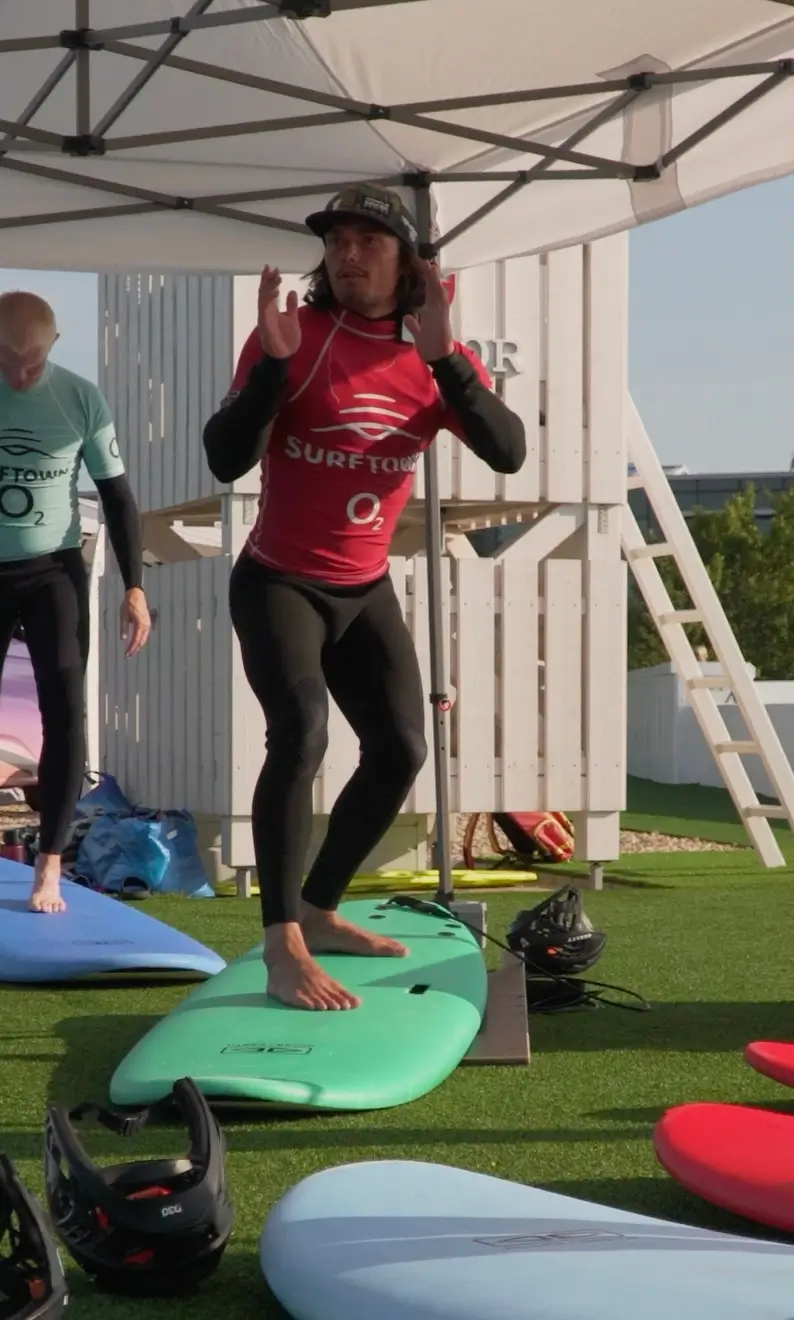 Surf training demonstration